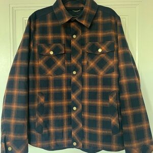 Pendleton Buffalo Check Wool Blend Snap Utility Jacket